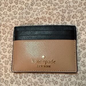 Kate Spade Black and Tan Card Case